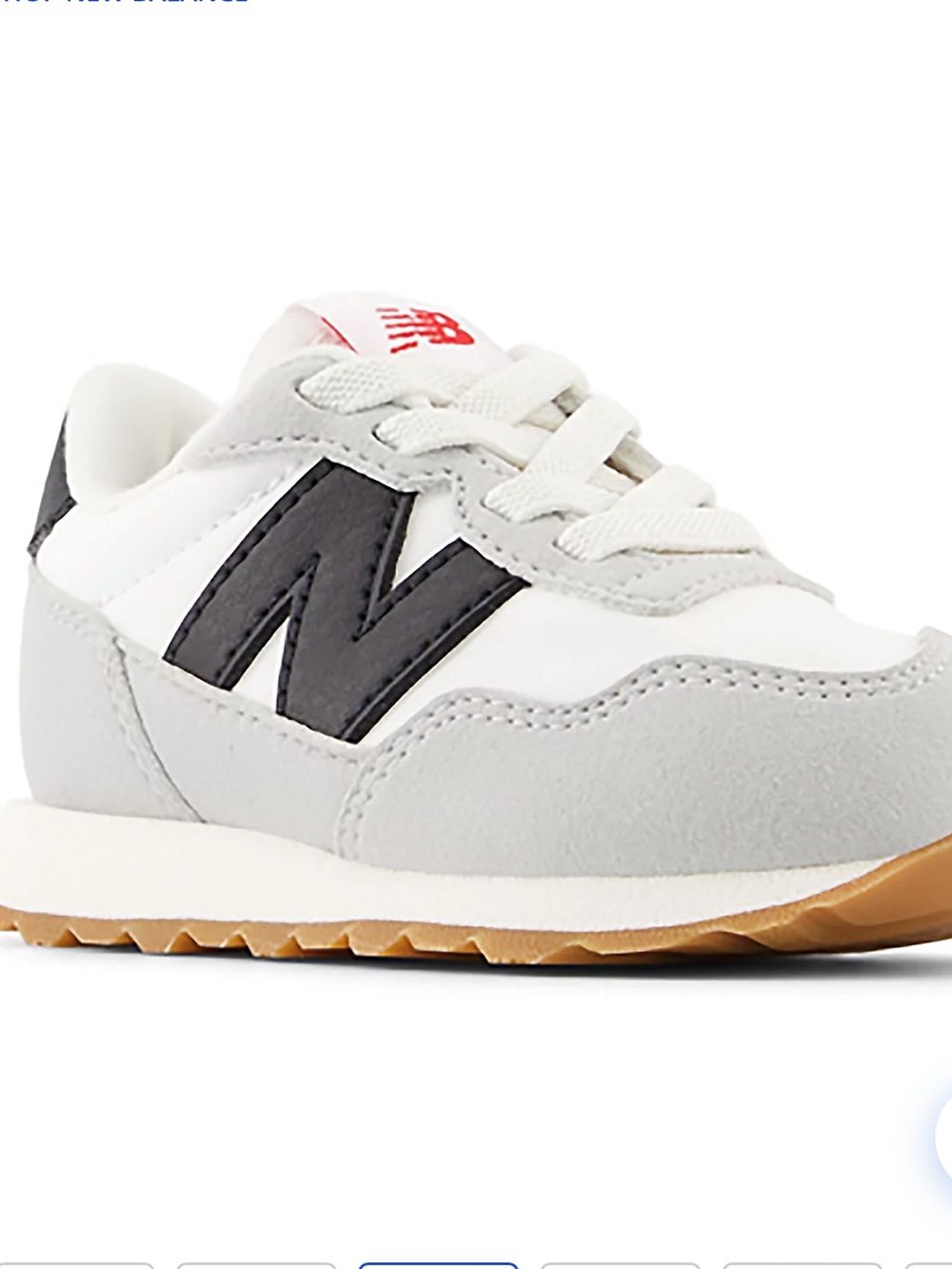 New Balance 237 Bungee Tiddlers White & Black Sneakers 5c